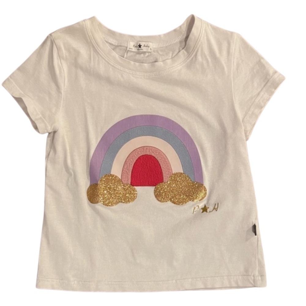 Petite Hailey girls rainbow tshirt size 5